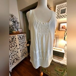 LOFT Linen Blend Sleeveless Top Large